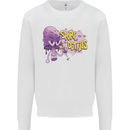 Spore Me the Details Funny Mushroom Mens Sweatshirt Jumper White