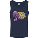 Spore Me the Details Funny Mushroom Mens Vest Tank Top Navy Blue