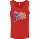 Spore Me the Details Funny Mushroom Mens Vest Tank Top Red
