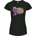 Spore Me the Details Funny Mushroom Womens Petite Cut T-Shirt Black