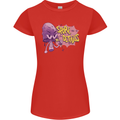 Spore Me the Details Funny Mushroom Womens Petite Cut T-Shirt Red
