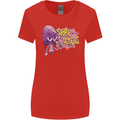 Spore Me the Details Funny Mushroom Womens Wider Cut T-Shirt Red