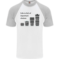 Photography Important Choices Photographer Mens S/S Baseball T-Shirt White/Sports Grey