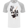Boomerang Funny Mens S/S Baseball T-Shirt White/Sports Grey