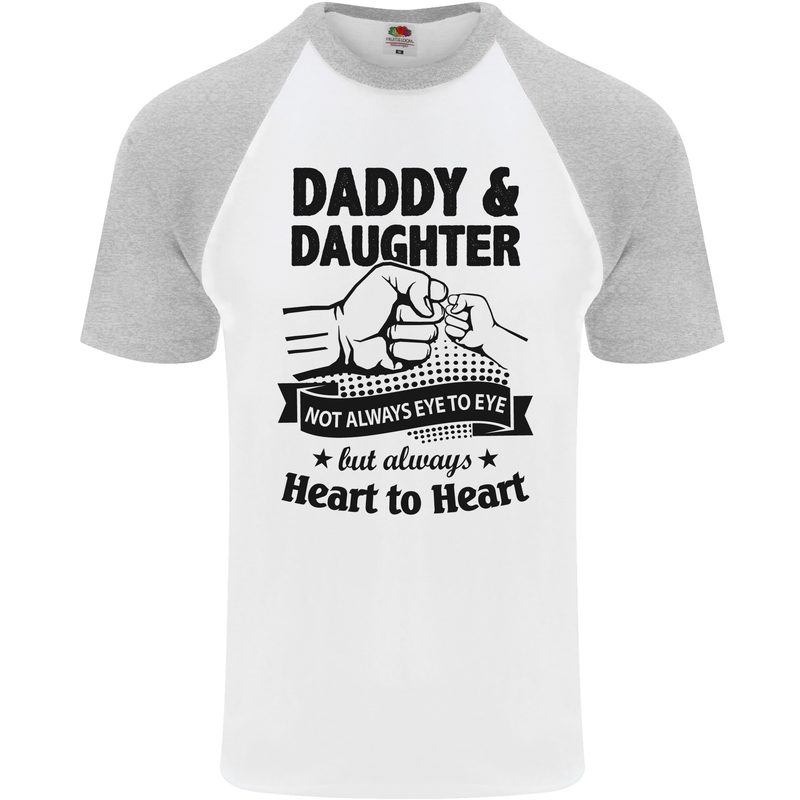 Daddy and Daughter Funny Father's Day Mens S/S Baseball T-Shirt White/Sports Grey