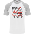 There's a Ho In This House Funny Christmas Mens S/S Baseball T-Shirt White/Sports Grey