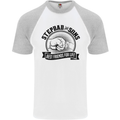Stepdad & Sons Best Friends Father's Day Mens S/S Baseball T-Shirt White/Sports Grey