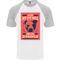 I Love My Pitbull & 3 People Funny Mens S/S Baseball T-Shirt White/Sports Grey