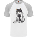 I Love Cats Cute Kitten Mens S/S Baseball T-Shirt White/Sports Grey