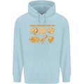 Spread Your Wings & Fry Funny Chicken BBQ Childrens Kids Hoodie Light Blue