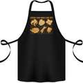 Spread Your Wings & Fry Funny Chicken BBQ Cotton Apron 100% Organic Black
