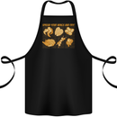 Spread Your Wings & Fry Funny Chicken BBQ Cotton Apron 100% Organic Black