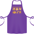 Spread Your Wings & Fry Funny Chicken BBQ Cotton Apron 100% Organic Purple