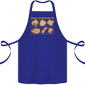 Spread Your Wings & Fry Funny Chicken BBQ Cotton Apron 100% Organic Royal Blue