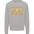 Spread Your Wings & Fry Funny Chicken BBQ Kids Sweatshirt Jumper Sports Grey