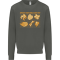 Spread Your Wings & Fry Funny Chicken BBQ Kids Sweatshirt Jumper Storm Grey