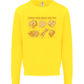 Spread Your Wings & Fry Funny Chicken BBQ Kids Sweatshirt Jumper Yellow