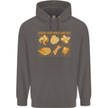 Spread Your Wings & Fry Funny Chicken BBQ Mens 80% Cotton Hoodie Charcoal