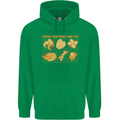 Spread Your Wings & Fry Funny Chicken BBQ Mens 80% Cotton Hoodie Irish Green