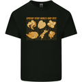 Spread Your Wings & Fry Funny Chicken BBQ Mens Cotton T-Shirt Tee Top Black