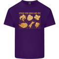 Spread Your Wings & Fry Funny Chicken BBQ Mens Cotton T-Shirt Tee Top Purple