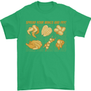 Spread Your Wings & Fry Funny Chicken BBQ Mens T-Shirt 100% Cotton Irish Green