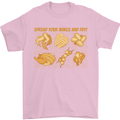 Spread Your Wings & Fry Funny Chicken BBQ Mens T-Shirt 100% Cotton Light Pink