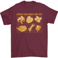 Spread Your Wings & Fry Funny Chicken BBQ Mens T-Shirt 100% Cotton Maroon
