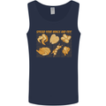 Spread Your Wings & Fry Funny Chicken BBQ Mens Vest Tank Top Navy Blue