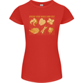 Spread Your Wings & Fry Funny Chicken BBQ Womens Petite Cut T-Shirt Red