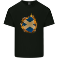 St. Andrew's Cross Scottish Flag Scotland Kids T-Shirt Childrens Black
