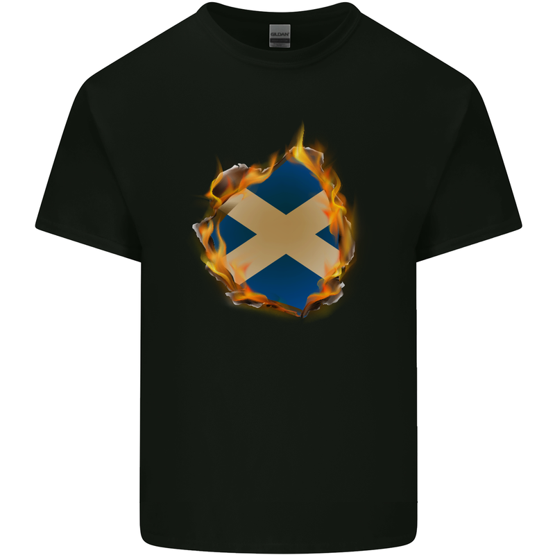 St. Andrew's Cross Scottish Flag Scotland Kids T-Shirt Childrens Black
