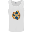 St. Andrew's Cross Scottish Flag Scotland Mens Vest Tank Top White