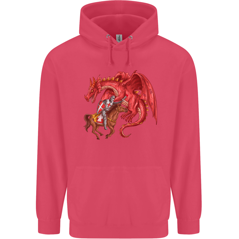 St. George Killing a Dragon Childrens Kids Hoodie Heliconia