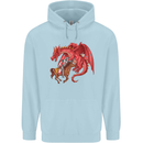 St. George Killing a Dragon Childrens Kids Hoodie Light Blue