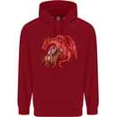 St. George Killing a Dragon Childrens Kids Hoodie Red
