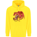 St. George Killing a Dragon Childrens Kids Hoodie Yellow