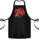 St. George Killing a Dragon Cotton Apron 100% Organic Black