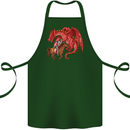St. George Killing a Dragon Cotton Apron 100% Organic Forest Green