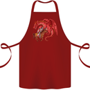 St. George Killing a Dragon Cotton Apron 100% Organic Maroon