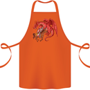 St. George Killing a Dragon Cotton Apron 100% Organic Orange