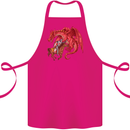 St. George Killing a Dragon Cotton Apron 100% Organic Pink