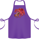 St. George Killing a Dragon Cotton Apron 100% Organic Purple