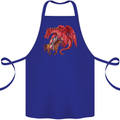 St. George Killing a Dragon Cotton Apron 100% Organic Royal Blue