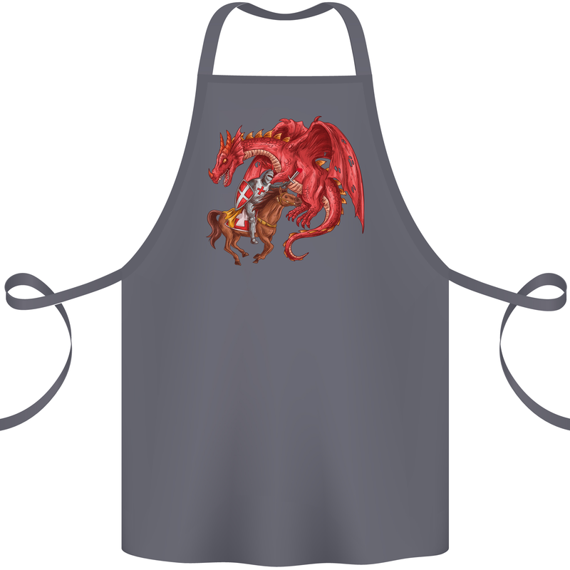 St. George Killing a Dragon Cotton Apron 100% Organic Steel