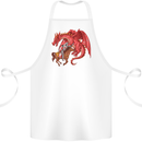 St. George Killing a Dragon Cotton Apron 100% Organic White