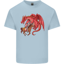 St. George Killing a Dragon Kids T-Shirt Childrens Light Blue