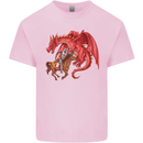 St. George Killing a Dragon Kids T-Shirt Childrens Light Pink