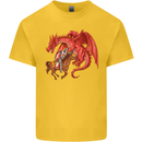 St. George Killing a Dragon Kids T-Shirt Childrens Yellow