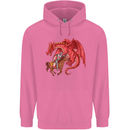 St. George Killing a Dragon Mens 80% Cotton Hoodie Azelea